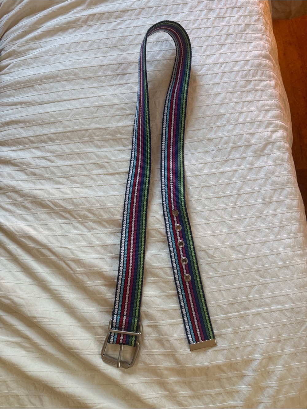 Aeropostale Striped Multi-Color Fabric Belt